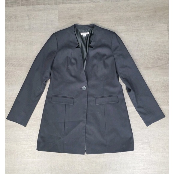 Pendleton Jackets & Blazers - Pendleton Blazer Jacket Women 10 BLACK Single Button Mid Length‎ Polyester Blend